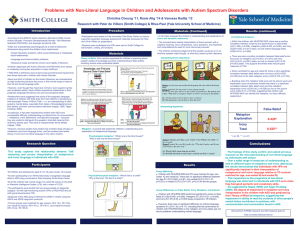 Problems with Non-Literal Language in Children and Adolescents with Autism...