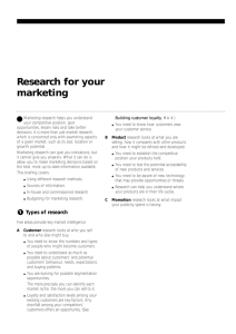 Research for your marketing