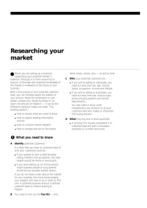 Researching your market