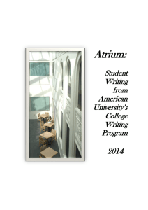 Atrium: 2014 Student