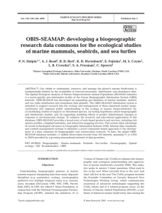 OBIS-SEAMAP: developing a biogeographic research data commons for the ecological studies