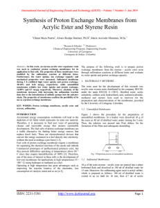 Synthesis of Proton Exchange Membranes from Acrylic Ester and Styrene Resin