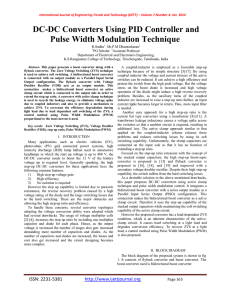 DC-DC Converters Using PID Controller and Pulse Width Modulation Technique