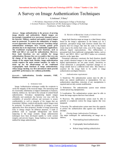 A Survey on Image Authentication Techniques  S.Jothimani , P.Betty