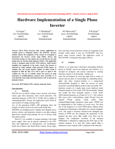 Hardware Implementation of a Single Phase Inverter