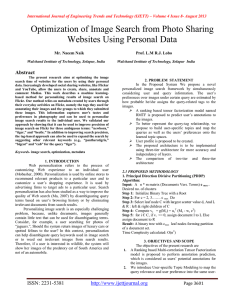 Optimization of Image Search from Photo Sharing Websites Using Personal Data