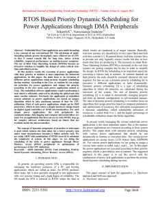RTOS Based Priority Dynamic Scheduling for Power Applications through DMA Peripherals Srikanth.K