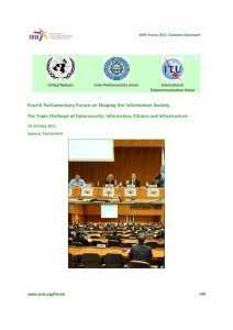 Fourth Parliamentary Forum on Shaping the Information Society  United Nations