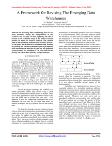 A Framework for Revising The Emerging Data Warehouses