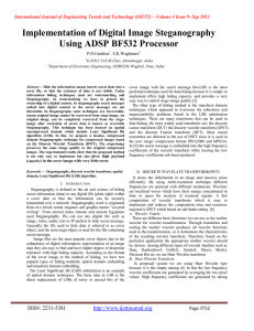 Implementation of Digital Image Steganography Using ADSP BF532 Processor