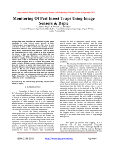 Monitoring Of Pest Insect Traps Using Image Sensors &amp; Dspic  C.Thulasi Priya