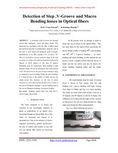 Detection of Step ,V-Groove and Macro Bending losses in Optical fibers