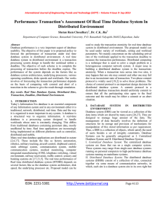 Performance Transaction’s Assessment Of Real Time Database System In Distributed Environment