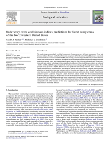 Understory cover and biomass indices predictions for forest ecosystems