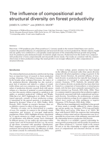 The influence of compositional and structural diversity on forest productivity