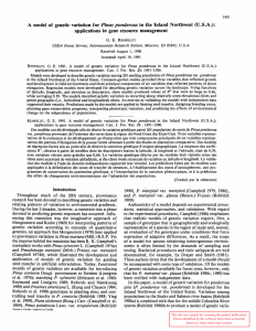 Pinus ponderosa applications  in  gene  resource  management