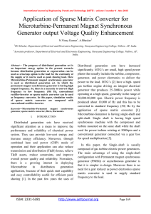 Application of Sparse Matrix Converter for Microturbine-Permanent Magnet Synchronous