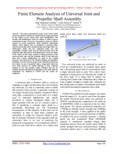 Finite Element Analysis of Universal Joint and Propeller Shaft Assembly