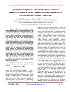 Experimental Investigation of Thermal and Mechanical Properties of