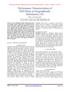 Performance Characterization of DNS Relay in Geographically Distributed LAN