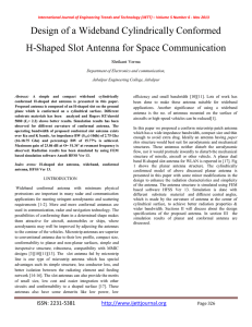 Design of a Wideband Cylindrically Conformed