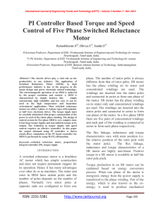 PI Controller Based Torque and Speed Motor RameshKumar.S