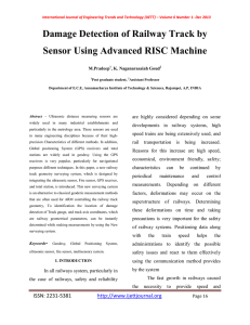 Damage Detection of Railway Track by Sensor Using Advanced RISC Machine M.Pradeep