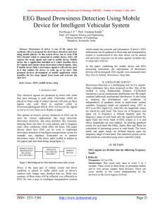 EEG Based Drowsiness Detection Using Mobile Device for Intelligent Vehicular System