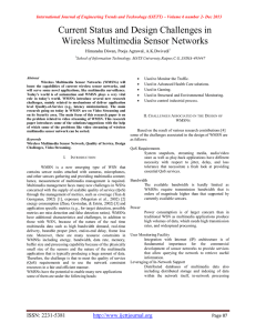 Current Status and Design Challenges in Wireless Multimedia Sensor Networks