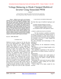 Voltage Balancing in Diode Clamped Multilevel Inverter Using Sinusoidal PWM