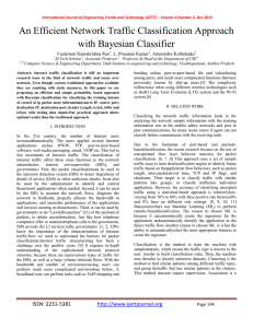 An Efficient Network Traffic Classification Approach with Bayesian Classifier Veelamuri Ramakrishna Rao
