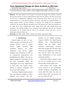 Area Optimized Design for Data Archival to SD Card