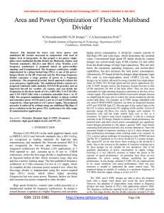 Area and Power Optimization of Flexible Multiband Divider R.Naveenkumar(ME-VLSI Design) , V.A.Saravanan(Ass.Prof)