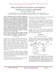 Study of Controller for Economic Load Dispatch by Sanjay Kumar Mathur