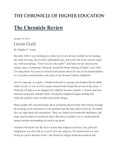 The Chronicle Review Green Guilt
