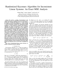 Randomized Kaczmarz Algorithm for Inconsistent Linear Systems: An Exact MSE Analysis