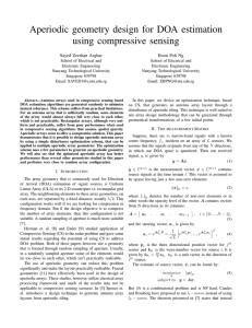 Aperiodic geometry design for DOA estimation using compressive sensing Sayed Zeeshan Asghar