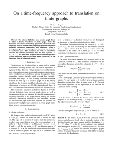 On a time-frequency approach to translation on finite graphs Matthew Begu´e