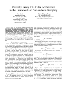 Correctly Sizing FIR Filter Architecture in the Framework of Non-uniform Sampling