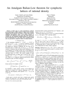 An Amalgam Balian-Low theorem for symplectic lattices of rational density