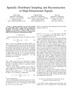 Spatially Distributed Sampling and Reconstruction of High-Dimensional Signals Cheng Cheng Yingchun Jiang