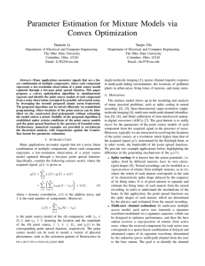 Parameter Estimation for Mixture Models via Convex Optimization Yuanxin Li Yuejie Chi