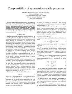α Compressibility of symmetric- -stable processes