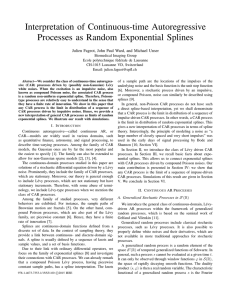 Interpretation of Continuous-time Autoregressive Processes as Random Exponential Splines