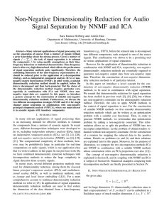 Non-Negative Dimensionality Reduction for Audio Signal Separation by NNMF and ICA