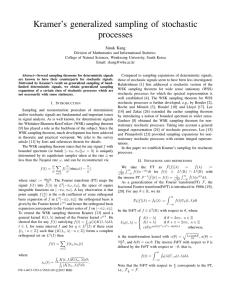 Kramer’s generalized sampling of stochastic processes Sinuk Kang