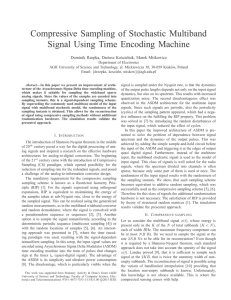 Compressive Sampling of Stochastic Multiband Signal Using Time Encoding Machine