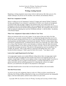Writing: Getting Started