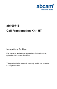 ab109718 Cell Fractionation Kit - HT Instructions for Use