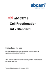 ab109719 Cell Fractionation Kit - Standard Instructions for Use